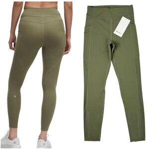 Lululemon Fast and Free HR Tight 25” Light Green Women’s 8 NWT Running Leggings